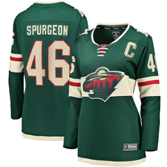 NHL Jared Spurgeon Minnesota Wild Women's Home Breakaway Player Jersey