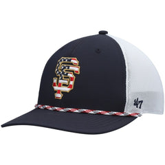 Navy/White San Francisco Giants '47 Flag Fill Trucker Snapback Hat