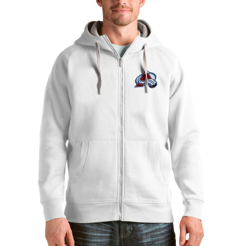 NHL Colorado Avalanche Antigua Logo Victory Full-Zip Hoodie