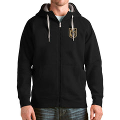 NHL Vegas Golden Knights Antigua Logo Victory Full-Zip Hoodie