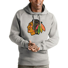 NHL Chicago Blackhawks Antigua Logo Victory Pullover Hoodie