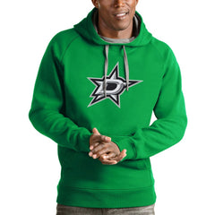 NHL Dallas Stars Antigua Logo Victory Pullover Hoodie