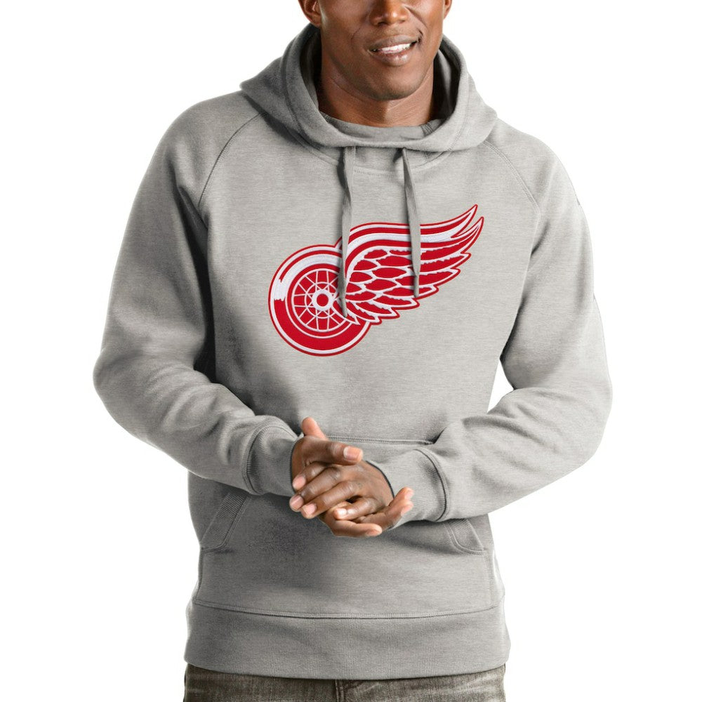NHL Detroit Red Wings Antigua Logo Victory Pullover Hoodie