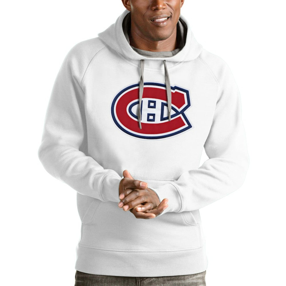 NHL Montreal Canadiens Antigua Logo Victory Pullover Hoodie