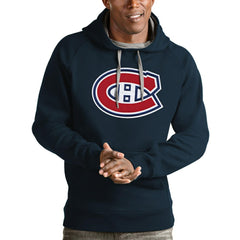 NHL Montreal Canadiens Antigua Logo Victory Pullover Hoodie