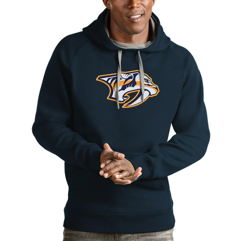 NHL Nashville Predators Antigua Logo Victory Pullover Hoodie