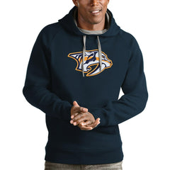 NHL Nashville Predators Antigua Logo Victory Pullover Hoodie