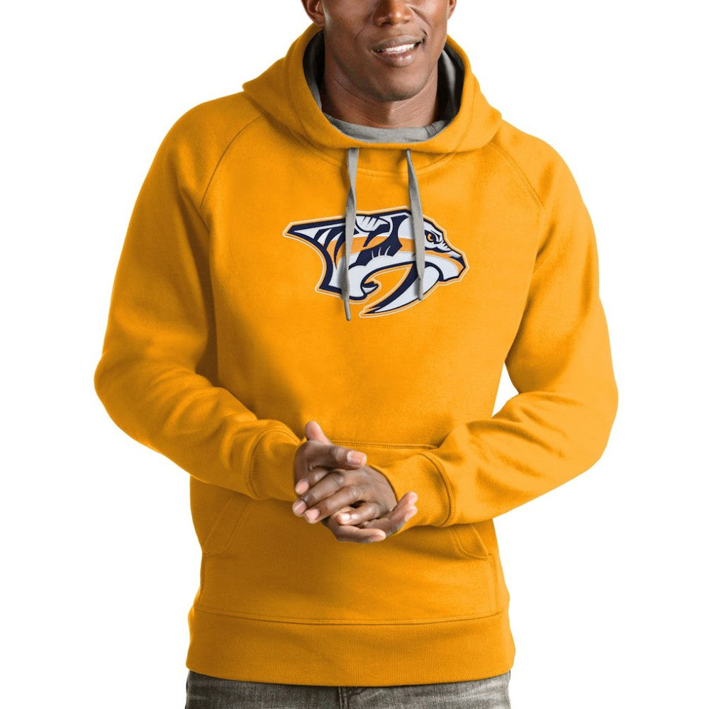 NHL Nashville Predators Antigua Logo Victory Pullover Hoodie