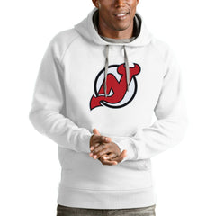NHL New Jersey Devils Antigua Logo Victory Pullover Hoodie