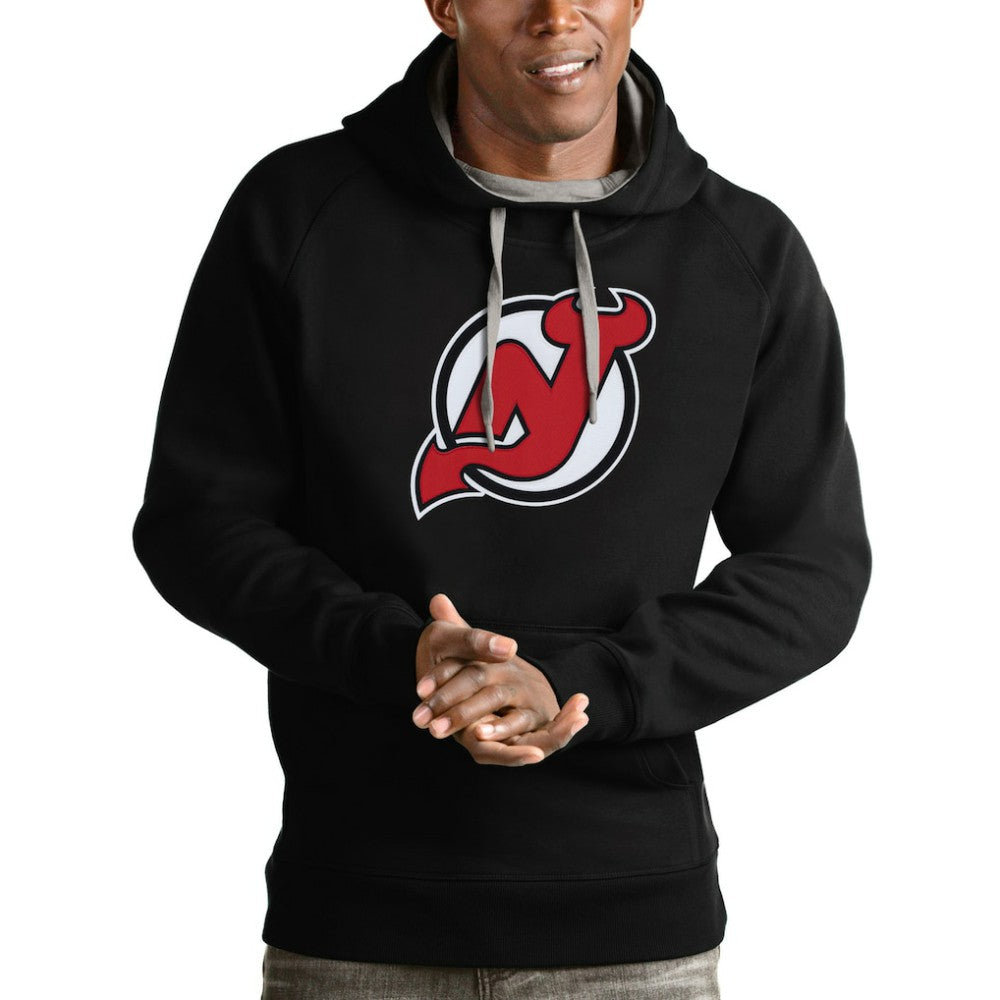 NHL New Jersey Devils Antigua Logo Victory Pullover Hoodie
