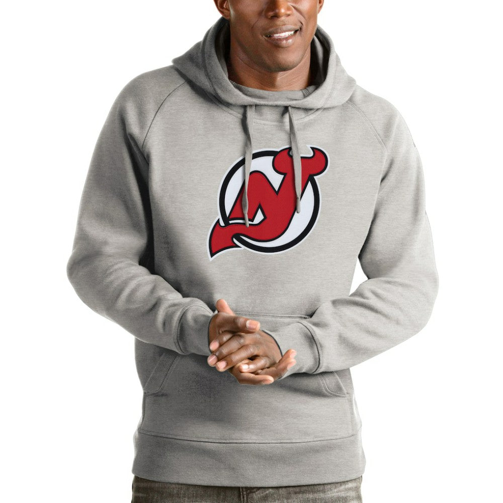 NHL New Jersey Devils Antigua Logo Victory Pullover Hoodie