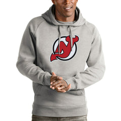 NHL New Jersey Devils Antigua Logo Victory Pullover Hoodie