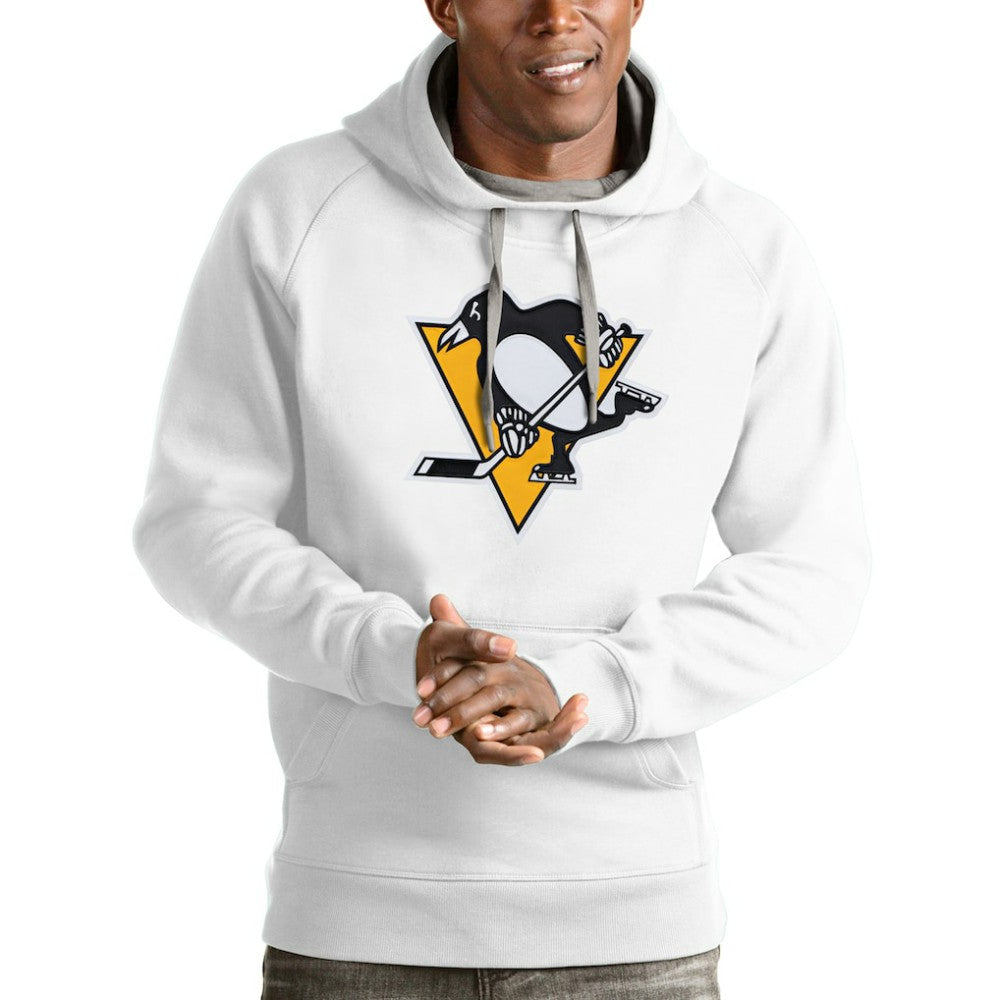 NHL Pittsburgh Penguins Antigua Logo Victory Pullover Hoodie