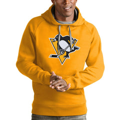 NHL Pittsburgh Penguins Antigua Logo Victory Pullover Hoodie
