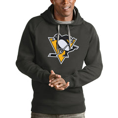 NHL Pittsburgh Penguins Antigua Logo Victory Pullover Hoodie