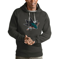 NHL San Jose Sharks Antigua Logo Victory Pullover Hoodie