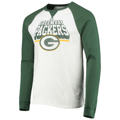 Junk Food Colorblock Raglan Long Sleeve T-Shirt - Green Bay Packers T-shirts