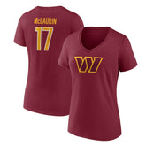 Terry McLaurin Women's Player Icon Name & Number V-Neck T-Shirt - Washington Commanders T-shirts
