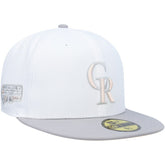 White/Gray Colorado Rockies New Era 2007 World Series Side Patch Undervisor 59FIFTY Fitted Hat