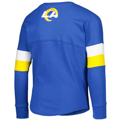 Girls Youth Lace-Up Long Sleeve T-Shirt - Los Angeles Rams T-shirts