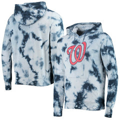 Navy Washington Nationals New Era Tie-Dye Pullover Hoodie