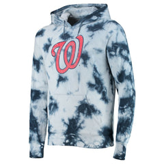 Navy Washington Nationals New Era Tie-Dye Pullover Hoodie