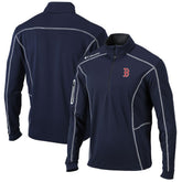 Navy Boston Red Sox Columbia Shotgun Omni-Wick Quarter-Zip Pullover Jacket