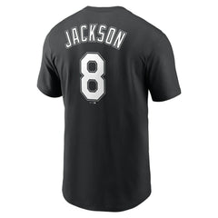 Black Bo Jackson Chicago White Sox Nike Cooperstown Collection Name & Number T-Shirt