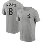 Heathered Gray Bo Jackson Chicago White Sox Nike Cooperstown Collection Name & Number T-Shirt