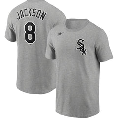 Heathered Gray Bo Jackson Chicago White Sox Nike Cooperstown Collection Name & Number T-Shirt