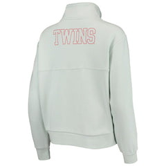 Light Blue Minnesota Twins The Wild Collective Women's Two-Hit Quarter-Zip Pullover Top