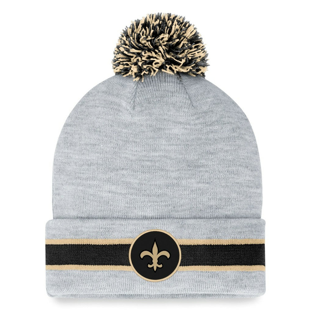 Cuffed Knit Hat with Pom - New Orleans Saints Hats