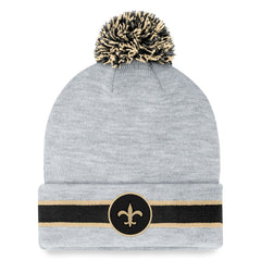Cuffed Knit Hat with Pom - New Orleans Saints Hats