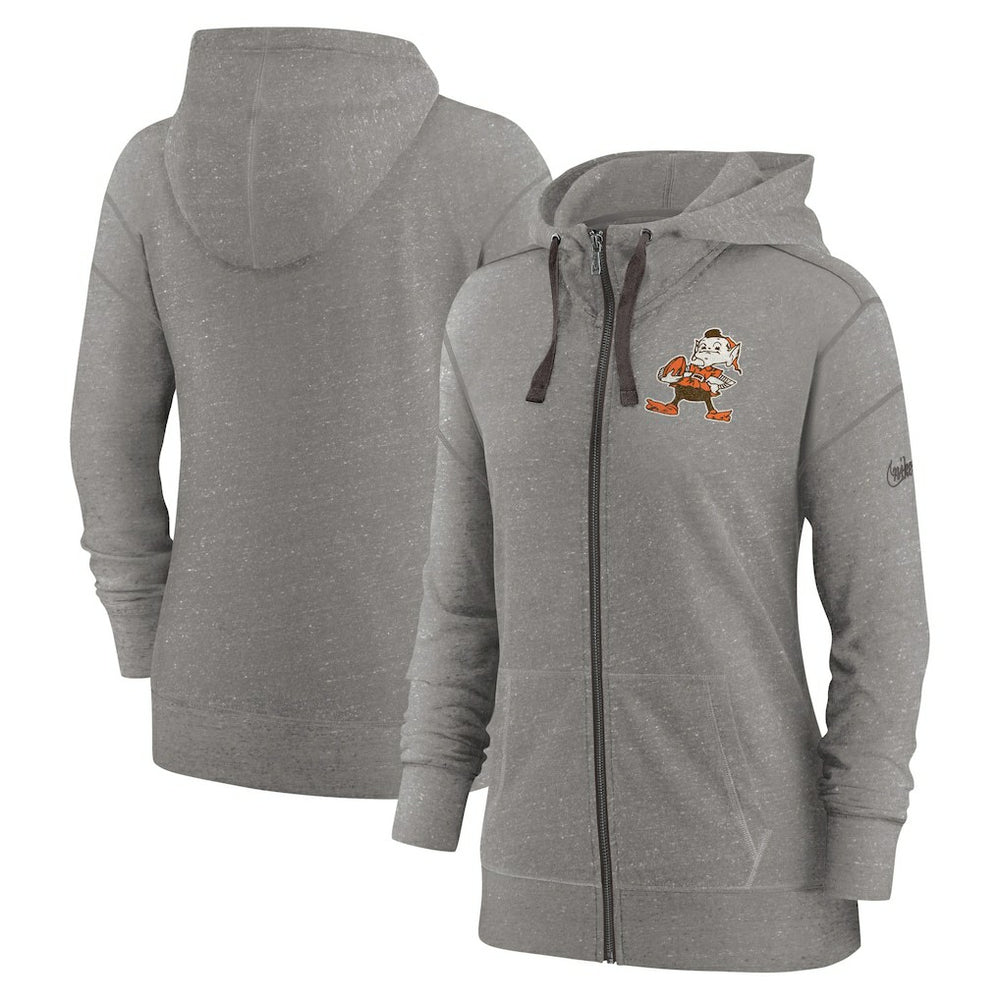 Women's Gym Vintage Full-Zip Hoodie - Cleveland Browns Hoodies