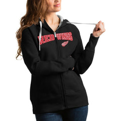 NHL Detroit Red Wings Antigua Women's Wordmark Victory Full-Zip Hoodie