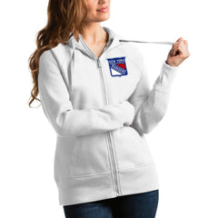 NHL New York Rangers Antigua Women's Victory Full-Zip Hoodie