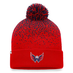 NHL Washington Capitals Fanatics Iconic Gradient Cuffed Knit Hat with Pom