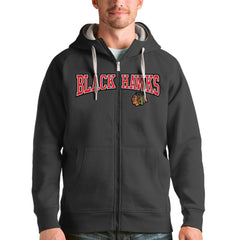 NHL Chicago Blackhawks Antigua Wordmark Victory Full-Zip Hoodie
