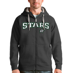 NHL Dallas Stars Antigua Wordmark Victory Full-Zip Hoodie