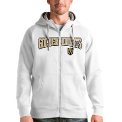 NHL Vegas Golden Knights Antigua Wordmark Victory Full-Zip Hoodie