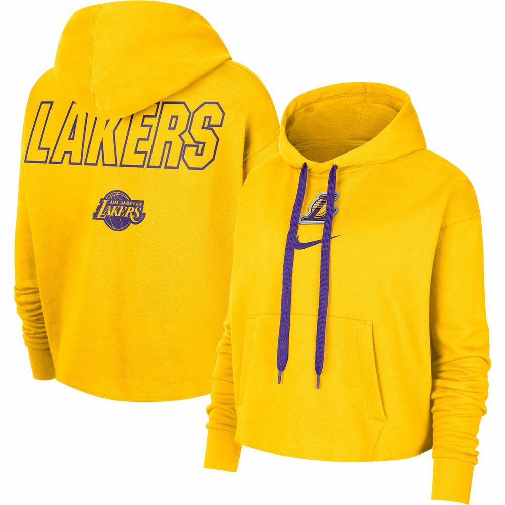 Nike Los Angeles Lakers Women's Courtside Cropped Pullover Hoodie