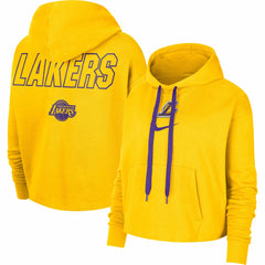 Nike Los Angeles Lakers Women's Courtside Cropped Pullover Hoodie