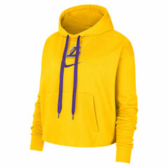 Nike Los Angeles Lakers Women's Courtside Cropped Pullover Hoodie