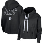 Nike Brooklyn Nets Women's Courtside Cropped Pullover Hoodie