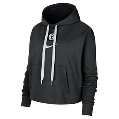 Nike Brooklyn Nets Women's Courtside Cropped Pullover Hoodie