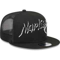 Black Miami Marlins New Era Street Trucker 9FIFTY Snapback Hat