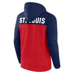 Heathered Red/Heathered Navy St. Louis Cardinals Fanatics Blown Away Full-Zip Hoodie