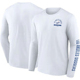 White Los Angeles Dodgers Fanatics Pressbox Long Sleeve T-Shirt