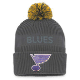 NHL St. Louis Blues Fanatics Authentic Pro Home Ice Cuffed Knit Hat with Pom