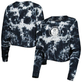 New Era Brooklyn Nets Women's Tie Dye Cropped Long Sleeve T-Shirt